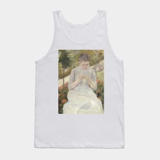 Girl in the Garden by Mary Cassatt Tank Top